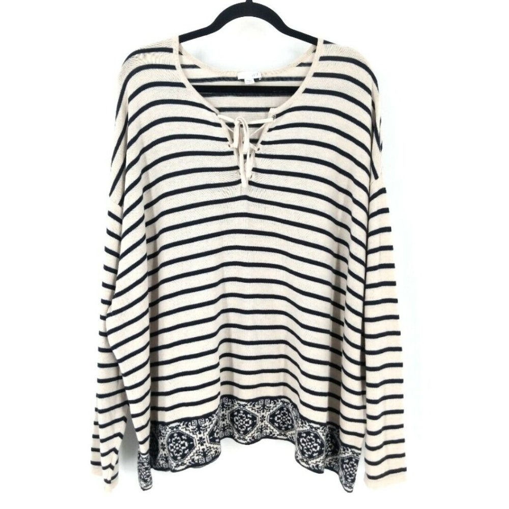 J Jill Pullover Sweater Womens 4X Cotton Blend